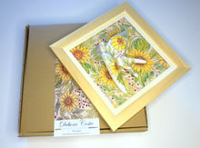 Carregar imagem no visualizador da galeria, Quardo Azulejo Andorinha Girassol - 24x24cm