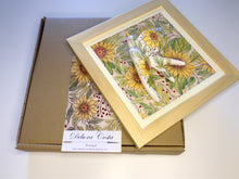 Carregar imagem no visualizador da galeria, Quardo Azulejo Andorinha Girassol - 24x24cm