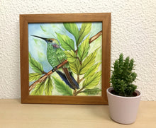 Carregar imagem no visualizador da galeria, Ilustração Beija-flôr, Pintura Pássaro, Quadro, Natureza, Decoração, Reprodução Original, Edição Limitada, Número de série, Fineart, Giclée