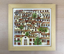 Carregar imagem no visualizador da galeria, Ilustração Naif, Arte Naif, Pintura de Casinhas, Quadro Decorativo, Reprodução Original, Edição Limitada, Número de série, Fineart, Giclée