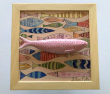 Carregar imagem no visualizador da galeria, Quadro Azulejo Sardinha, Alegria nunca é demais/ super colorido - 24x24cm