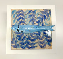 Carregar imagem no visualizador da galeria, Quadro Azulejo Sardinha, Folhagem/Efeito- Respingos Coloridos/ Azul - 24x24cm