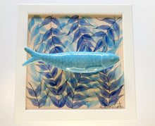 Carregar imagem no visualizador da galeria, Quadro Azulejo Sardinha, Folhagem/Azul Claro - 24x24cm