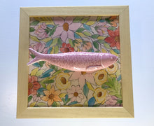 Carregar imagem no visualizador da galeria, Quadro Azulejo Sardinha, Aquarela - Floral/ Rosa - 24x24cm