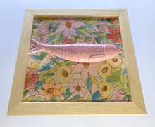 Carregar imagem no visualizador da galeria, Quadro Azulejo Sardinha, Aquarela - Floral/ Rosa - 24x24cm