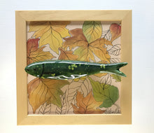 Carregar imagem no visualizador da galeria, Quadro Azulejo Sardinha, Outono/ Efeito/ Verde - 24x24cm