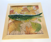 Carregar imagem no visualizador da galeria, Quadro Azulejo Sardinha, Outono/ Efeito/ Verde - 24x24cm