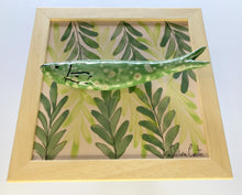 Carregar imagem no visualizador da galeria, Quadro Azulejo Sardinha, Folhagem/Efeito/Verde - 24x24cm