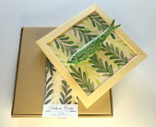 Carregar imagem no visualizador da galeria, Quadro Azulejo Sardinha, Folhagem/Efeito/Verde - 24x24cm
