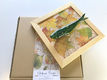 Carregar imagem no visualizador da galeria, Quadro Azulejo Sardinha, Outono/ Efeito/ Verde - 24x24cm