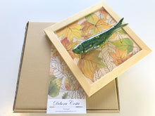 Carregar imagem no visualizador da galeria, Quadro Azulejo Sardinha, Outono/ Efeito/ Verde - 24x24cm