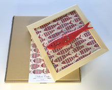 Carregar imagem no visualizador da galeria, Quadro Azulejo Sardinha, Listrado/ Efeito/ Vermelho - 24x24cm