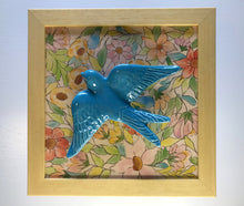 Carregar imagem no visualizador da galeria, Quadro Azulejo Andorinha, Aquarela - Floral - 24x24cm