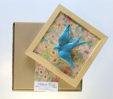 Carregar imagem no visualizador da galeria, Quadro Azulejo Andorinha, Aquarela - Floral - 24x24cm