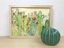 Carregar imagem no visualizador da galeria, Quadro com ilustração, com Moldura, Cactos, Pop Art, Decoração, Arte para Pendura, Papel Fotografico, reprodução, Arte Impressa, Giclée