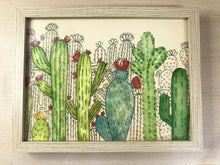 Carregar imagem no visualizador da galeria, Quadro com ilustração, com Moldura, Cactos, Pop Art, Decoração, Arte para Pendura, Papel Fotografico, reprodução, Arte Impressa, Giclée