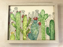 Carregar imagem no visualizador da galeria, Quadro com ilustração, com Moldura, Cactos, Pop Art, Decoração, Arte para Pendura, Papel Fotografico, reprodução, Arte Impressa, Giclée