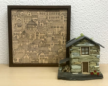 Carregar imagem no visualizador da galeria, Quadro com Pintura Naif, com Moldura de Madeira, Pintura em Azulejo, Arte Naif, pintado à Mão, Decoração, Edição limitada, Pequeno 24x24cm