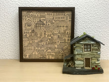 Carregar imagem no visualizador da galeria, Quadro com Pintura Naif, com Moldura de Madeira, Pintura em Azulejo, Arte Naif, pintado à Mão, Decoração, Edição limitada, Pequeno 24x24cm