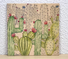 Carregar imagem no visualizador da galeria, Quadro de Azulejo, Pintado à Mão, Pintura Original, Cactos, Pop Art, Decoração, Arte para Pendura, Natureza, Caatiga, Cerado, Sertão