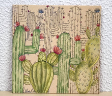 Carregar imagem no visualizador da galeria, Quadro de Azulejo, Pintado à Mão, Pintura Original, Cactos, Pop Art, Decoração, Arte para Pendura, Natureza, Caatiga, Cerado, Sertão