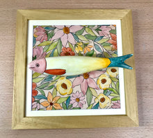 Carregar imagem no visualizador da galeria, Quadro Azulejo Sardinha, Aquarela Floral/Colorido - 24x24cm