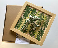 Carregar imagem no visualizador da galeria, Quadro Azulejo Andorinha, Folhagem - 24x24cm