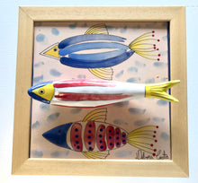 Carregar imagem no visualizador da galeria, Quadro Azulejo Sardinha, Moderno - 24x24cm