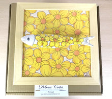 Carregar imagem no visualizador da galeria, Quadro Azulejo Sardinha, Margaridas - 24x24cm