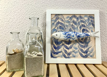 Carregar imagem no visualizador da galeria, Quadro Azulejo Sardinha, Algas Marinhas - 24x24cm
