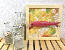 Carregar imagem no visualizador da galeria, Quadro Azulejo Sardinha, Outono vermelho- 24x24cm