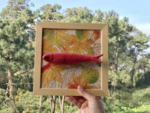 Carregar imagem no visualizador da galeria, Quadro Azulejo Sardinha, Outono vermelho- 24x24cm