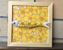 Carregar imagem no visualizador da galeria, Quadro Azulejo Sardinha, Margaridas - 24x24cm