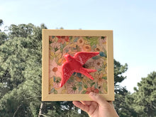 Carregar imagem no visualizador da galeria, Quadro Azulejo Andorinha, Floral colorido - 24x24cm