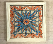 Carregar imagem no visualizador da galeria, Quadro de azulejo Clássico, pintado á mão, com moldura de madeira