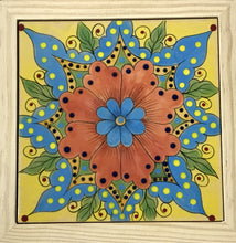 Carregar imagem no visualizador da galeria, Quadro de azulejo Clássico, pintado á mão, com moldura de madeira