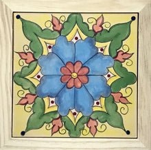 Carregar imagem no visualizador da galeria, Quadro de azulejo Clássico, pintado á mão, com moldura de madeira