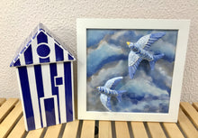 Carregar imagem no visualizador da galeria, Quadro Azulejo e Andorinhas, Céu de andorinhas - 24x24cm