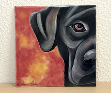 Carregar imagem no visualizador da galeria, Azulejo 20cm, Pintado à Mão, Pet, Dog, Animal de Estimação, Cachorro Red, Quadro, Decorativo, para Penduarar, Pop Art, Pintura Original