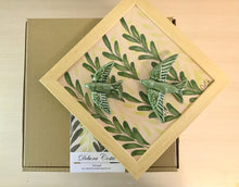 Carregar imagem no visualizador da galeria, Quadro Azulejo e Andorinhas,Folhagem- 24x24cm