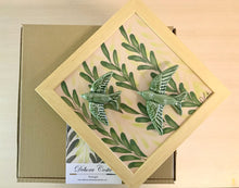 Carregar imagem no visualizador da galeria, Quadro Azulejo e Andorinhas,Folhagem- 24x24cm