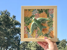 Carregar imagem no visualizador da galeria, Quadro Azulejo Andorinha Girassol - 24x24cm