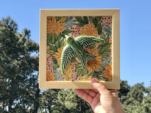 Carregar imagem no visualizador da galeria, Quadro Azulejo Andorinha Girassol - 24x24cm