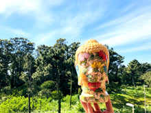 Carregar imagem no visualizador da galeria, Cabeça de Buda de Cerâmica 24cm - Floral