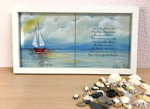 Carregar imagem no visualizador da galeria, Quadro Painel de azulejos (O Barquinho) 23,5x 43,5cm