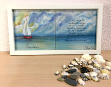 Carregar imagem no visualizador da galeria, Quadro Painel de azulejos (O Barquinho) 23,5x 43,5cm