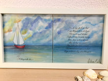 Carregar imagem no visualizador da galeria, Quadro Painel de azulejos (O Barquinho) 23,5x 43,5cm