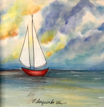 Carregar imagem no visualizador da galeria, Quadro Painel de azulejos (O Barquinho) 23,5x 43,5cm