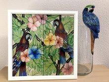 Carregar imagem no visualizador da galeria, Ilustração Pássaros Trotical, Araras, Papagaios, Quadro, Decoração, Reprodução do Original, Edição Limitada, Número de série, tamanho Médio