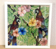Carregar imagem no visualizador da galeria, Ilustração Pássaros Trotical, Araras, Papagaios, Quadro, Decoração, Reprodução do Original, Edição Limitada, Número de série, tamanho Médio